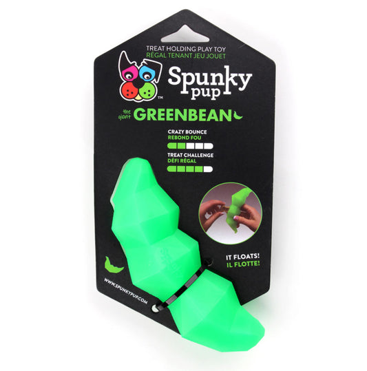 Spunky Pup Green Bean Treat Play Toy
