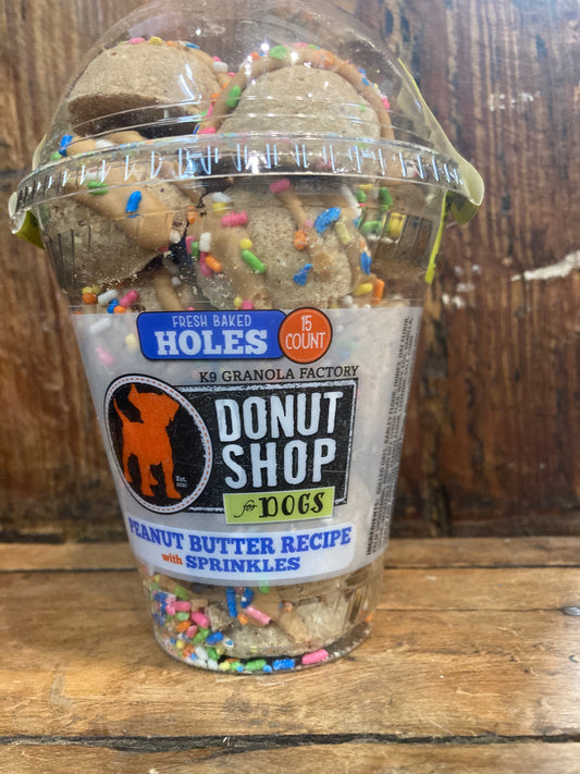 Donut Holes, Peanut Butter with Sprinkles Recipe Dog Treats 15ct