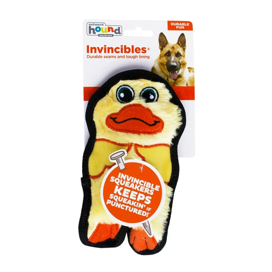Invincibles Mini Duck Durable Plush Dog Toy, XS