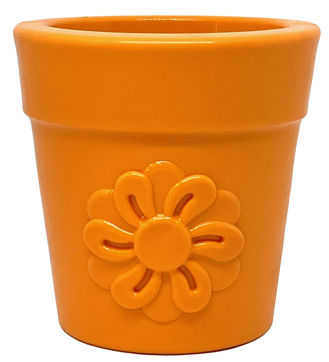 Large Flower Pot Durable Rubber Treat Dispenser & Enrichment Toy