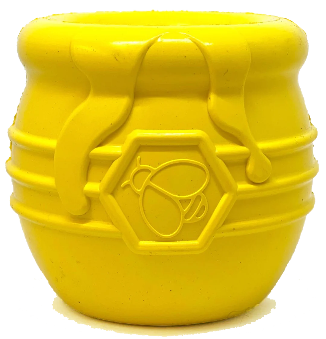 Large Honey Pot Durable PUP-X Rubber Treat Dispenser & Enrichment Toy