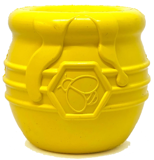 Large Honey Pot Durable PUP-X Rubber Treat Dispenser & Enrichment Toy