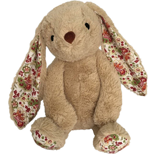 15" Floral Bunny Plush Dog Toy